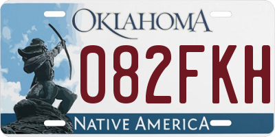 OK license plate 082FKH