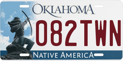 OK license plate 082TWN