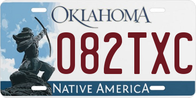 OK license plate 082TXC