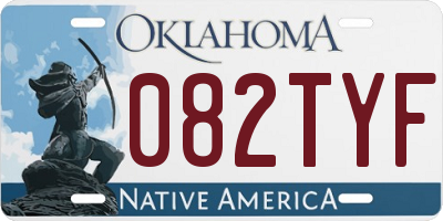 OK license plate 082TYF