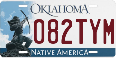 OK license plate 082TYM