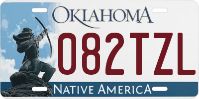 OK license plate 082TZL