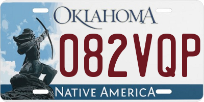 OK license plate 082VQP