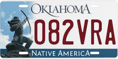 OK license plate 082VRA