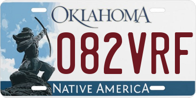 OK license plate 082VRF