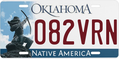 OK license plate 082VRN