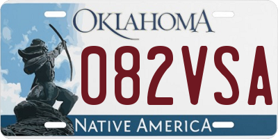 OK license plate 082VSA