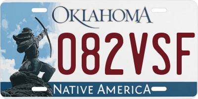 OK license plate 082VSF