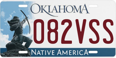 OK license plate 082VSS