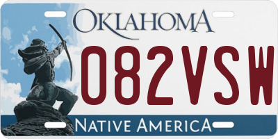 OK license plate 082VSW