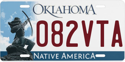 OK license plate 082VTA