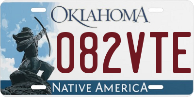 OK license plate 082VTE