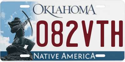 OK license plate 082VTH