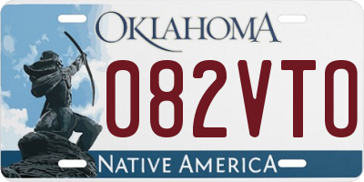 OK license plate 082VTO