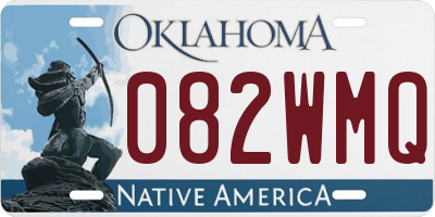 OK license plate 082WMQ