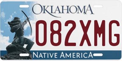 OK license plate 082XMG