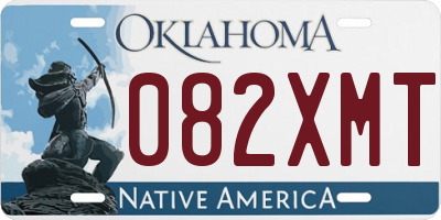 OK license plate 082XMT