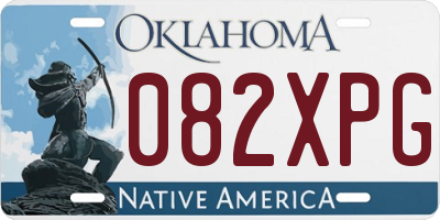 OK license plate 082XPG