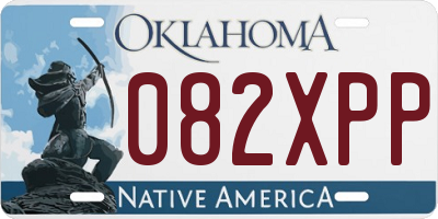 OK license plate 082XPP