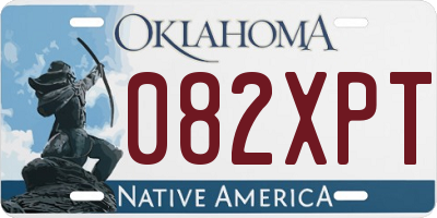 OK license plate 082XPT