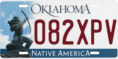 OK license plate 082XPV