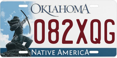 OK license plate 082XQG