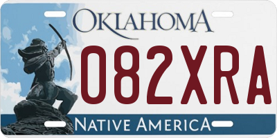 OK license plate 082XRA