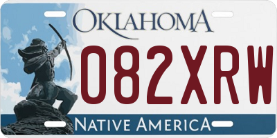 OK license plate 082XRW