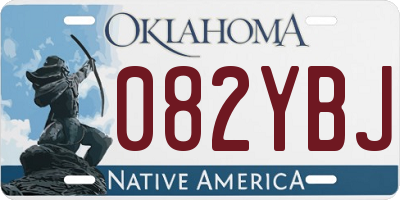 OK license plate 082YBJ