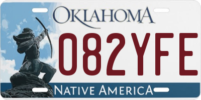OK license plate 082YFE
