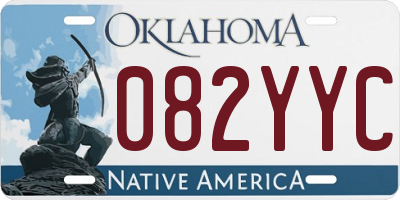OK license plate 082YYC