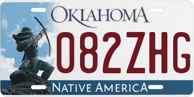 OK license plate 082ZHG