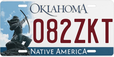OK license plate 082ZKT