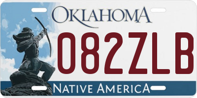 OK license plate 082ZLB