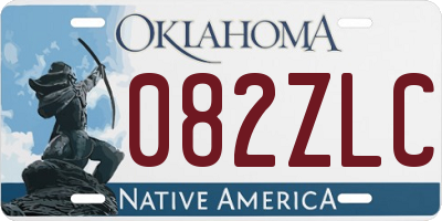 OK license plate 082ZLC