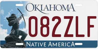 OK license plate 082ZLF