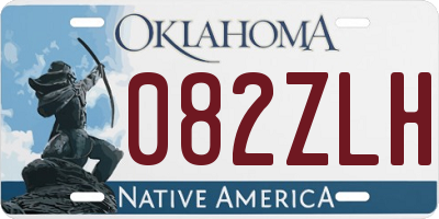 OK license plate 082ZLH