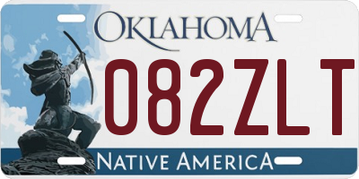 OK license plate 082ZLT