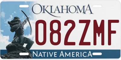 OK license plate 082ZMF