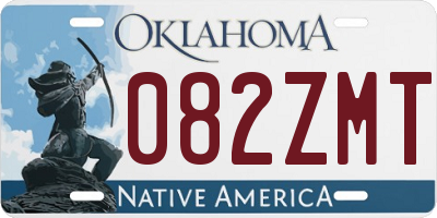 OK license plate 082ZMT
