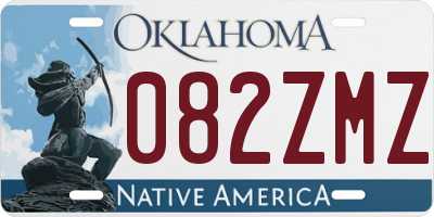 OK license plate 082ZMZ