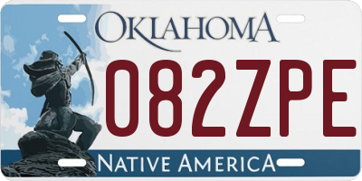 OK license plate 082ZPE