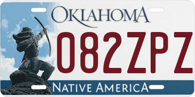 OK license plate 082ZPZ