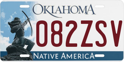 OK license plate 082ZSV