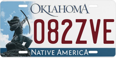 OK license plate 082ZVE