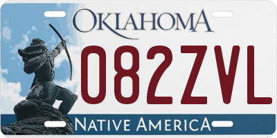 OK license plate 082ZVL