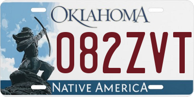 OK license plate 082ZVT