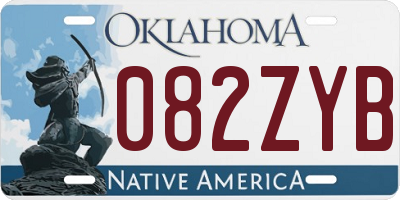 OK license plate 082ZYB