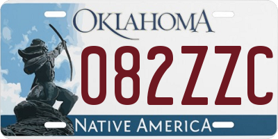 OK license plate 082ZZC