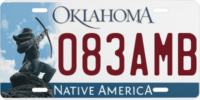 OK license plate 083AMB